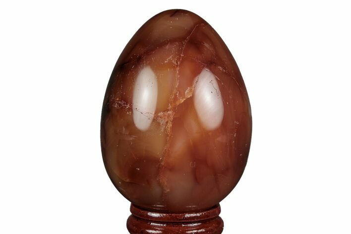 Colorful, Polished Carnelian Agate Egg - Madagascar #219020
